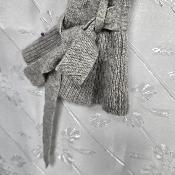 Banana Republic Merino Cashmere Blend Grey Bow Bell Sleeve Sweater Woman Small - Picture 5 of 9